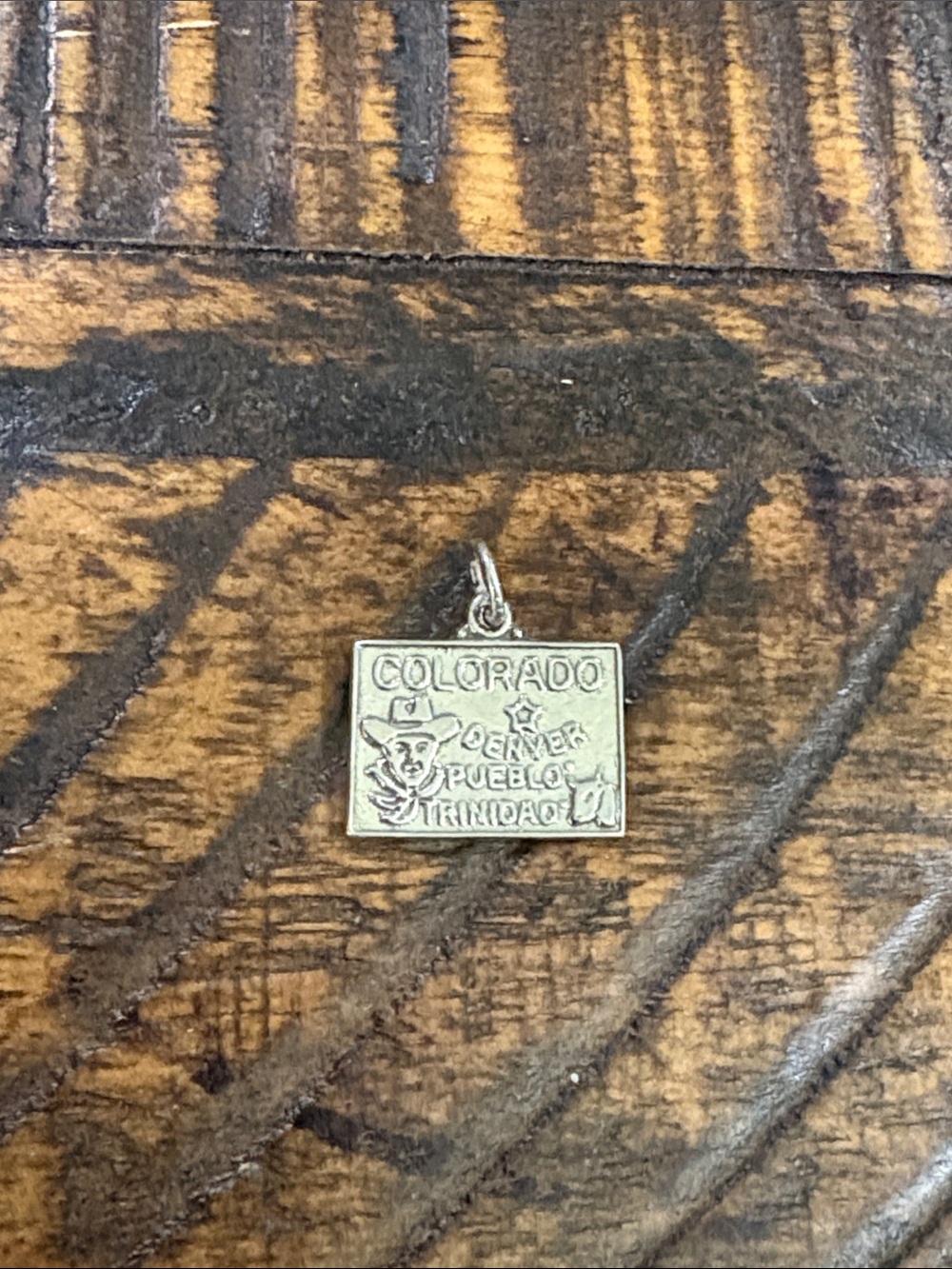 Sterling Colorado Travel Charm Pendant - Silver
